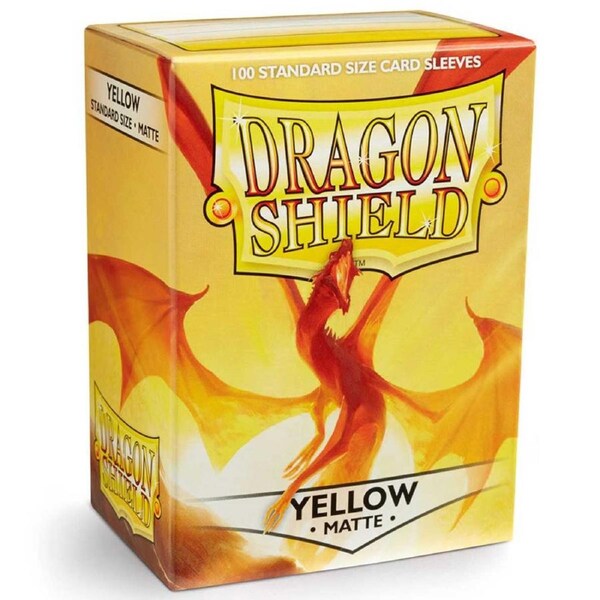 Dragon Shield Standard 100ct Matte Yellow Sleeves 63x88mm