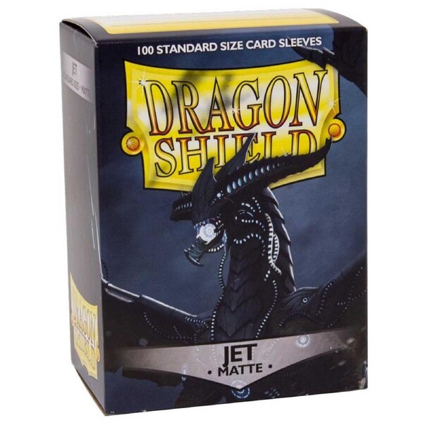 Dragon Shield Standard 100ct Matte Jet Black Sleeves 63x88mm