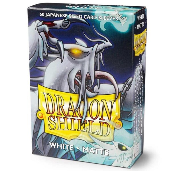 Dragon Shield Japanese 60ct Matte White Sleeves 59x86mm