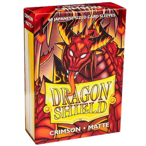 Dragon Shield Japanese 60ct Matte Crimson Sleeves 59x86mm