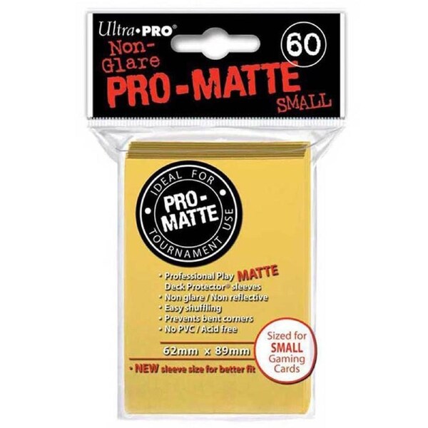 ULTRA PRO Deck Protector Sleeves Pro Matte Yellow Small 60ct 62 x 89 mm