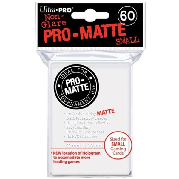 ULTRA PRO Pro Matte Non-Glare White Small 60ct 62x89mm