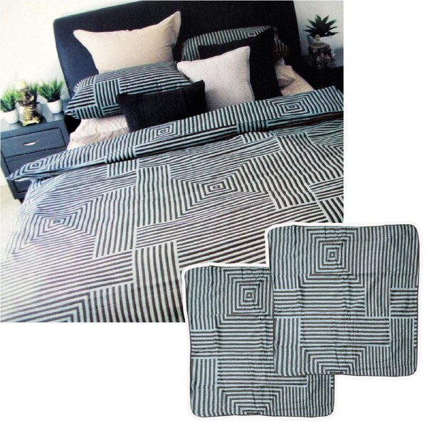 Manhattan Hamilton Quilt Cover Set King Plus Pair of AMOS European Pillowcases