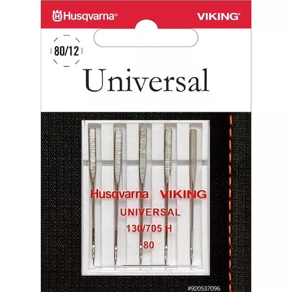 Husqvarna Viking Sewing Machine Universal 80 Needles 5 Pack