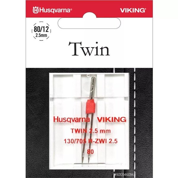 Husqvarna Viking Sewing Machine Twin 2.5mm 80 Needle