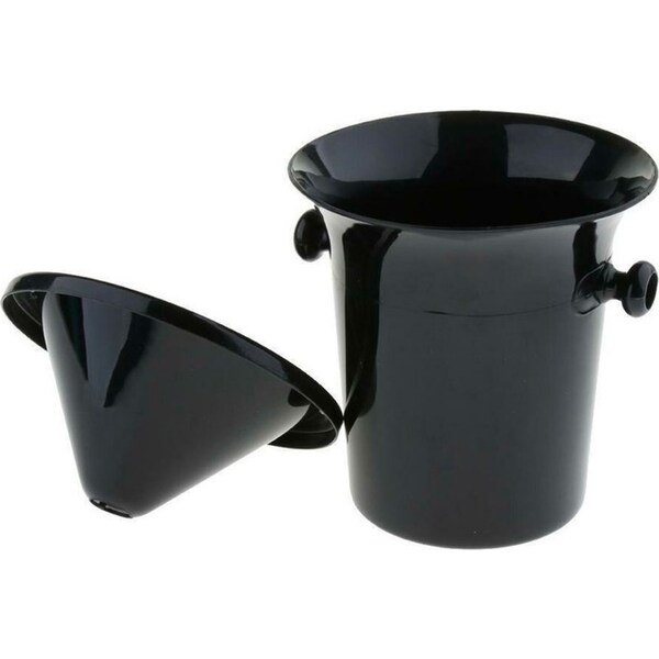 Winex 3L Plastic Wine Tasting Spittoon/Bucket Black w/Lid & Carry Handles
