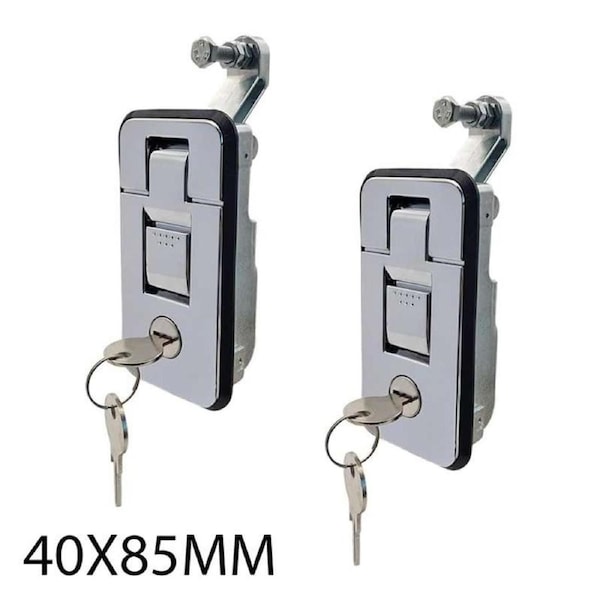 OZNALA x2 Small Chrome Compression Lock Push Latch Tool Box Canopy Pop Up RV Trailer AU