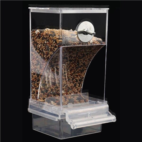 No Mess Bowl Auto Cage Bird Feeder Cup Automatic Parrot Canary Cockatiel