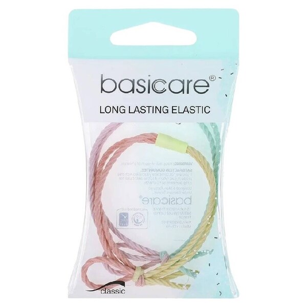 Basicare Long Lasting Elastic Hair Bands 2 Pack Knotted Durable Snag Free