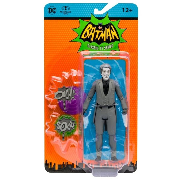 McFarlane DC Retro Batman Classic TV Series (1966) The Joker (Black and White TV Variant) 6 inch Scale Action Figure