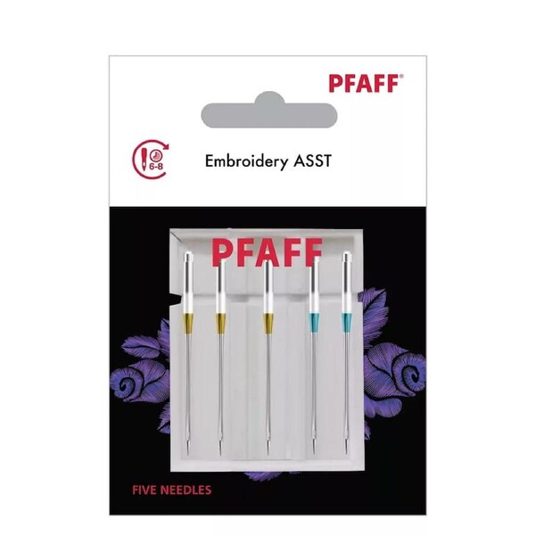 Pfaff Sewing Machine Embroidery Assorted Needles Pack of 5
