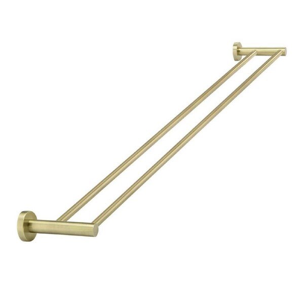 MEIR Round Brass Double Towel Rail - PVD Tiger Bronze - 900mm