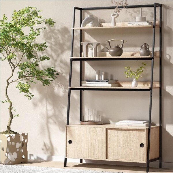 Artiss Bookshelf 5 Tier Cube Cabinet MIRA Pine