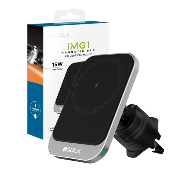 iQuick iMG1 Magnetic Pad Air-vent Car Mount 15W
