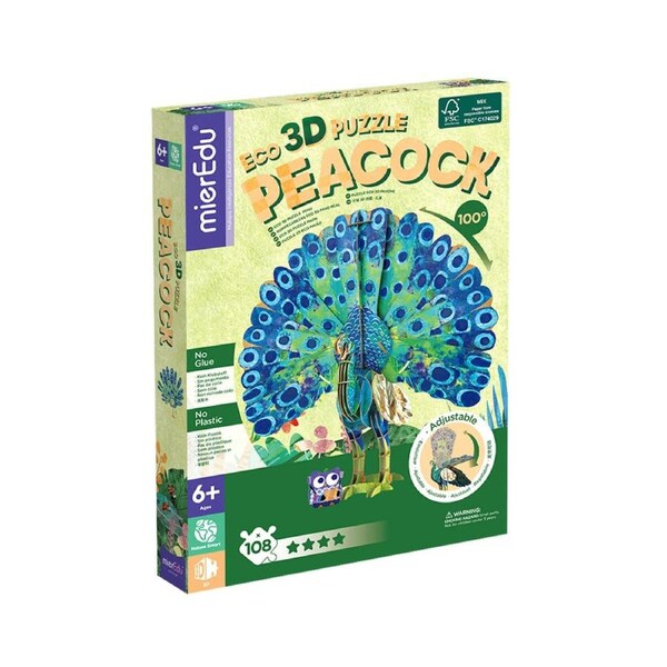 MierEdu ECO 3D Puzzle - Peacock