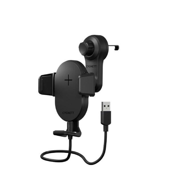 Cygnett EasyMount Car Vent Mount + 10W Fast Wireless Charger, Adjustable Sizes [CY4629WLCCH]