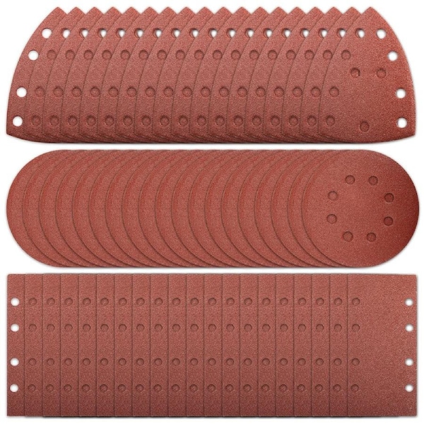 TOPEX Sanding Sheets Set 220Pack Oxide Sandpaper Sanding Paper Pads Abrasive Sheet Hook&Loop Mixed Grits Coarse Accessories for TOPEX Sanders