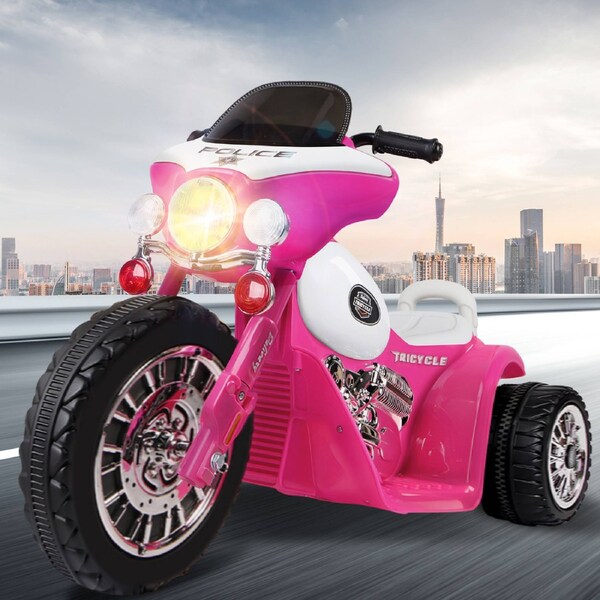 ALFORDSON Ride On Car Kids Electric Motorcycle Harley-Inspired Pink