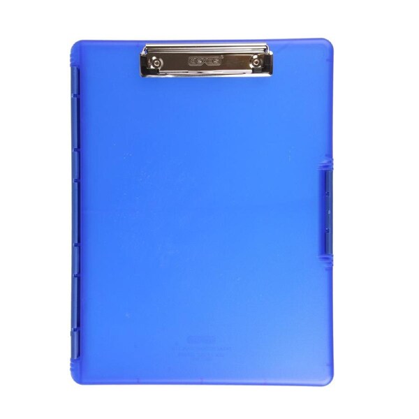Dexas Slimcase 2-Side Open A4 File Clipboard Document/Paper Holder Royal Blue