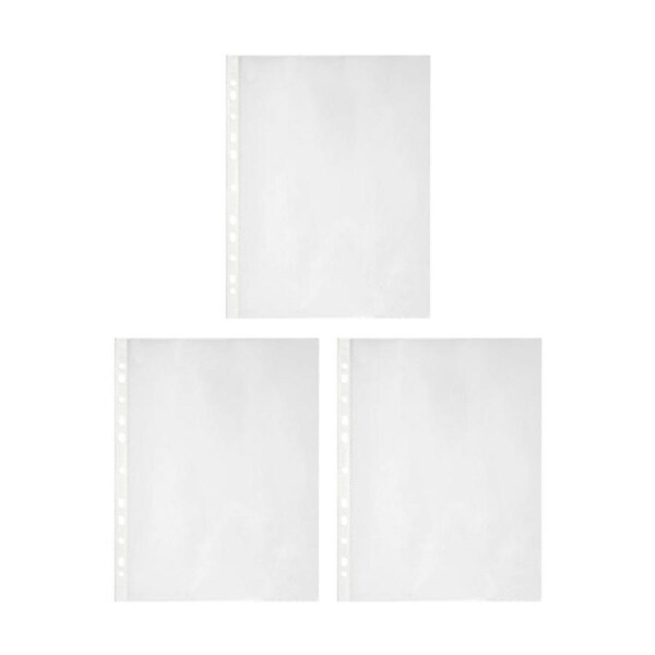 150pc Marbig Pro Antimicrobial A4 Ring Binder Sheet Protectors/Pocket Clear