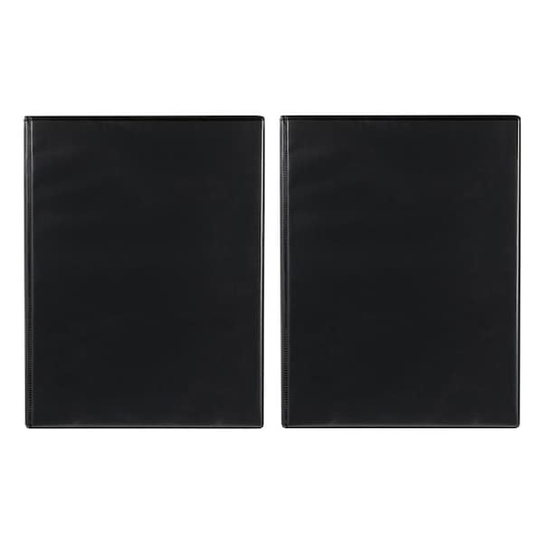 2x Marbig A4 File Clipfolder Insert Document Organiser w/ Expanding Pocket Black