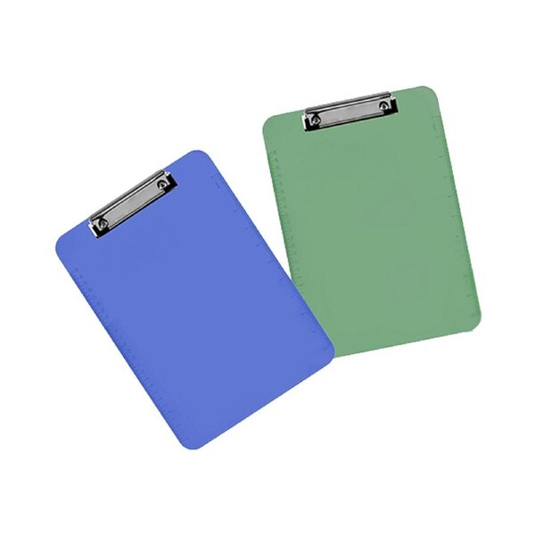2x Marbig Pro Plastic A4 Clipboard w/ Metal Clip Writing File Hardboard Assorted
