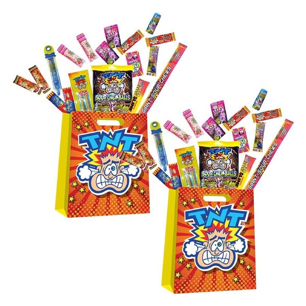 2PK TNT Ka Bluey LRG Sour Lolly/Confectionery Variety/Assorted Childrens Showbag