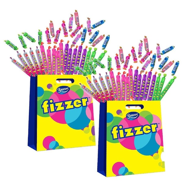 2PK Fizzer Chewy Sherbet Lolly/Confectionery Variety/Assorted Childrens Showbag