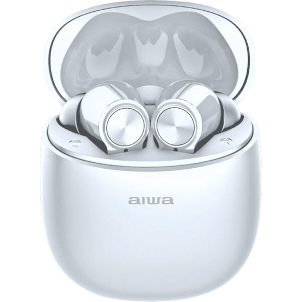 AIWA In-Ear Gelstem True Wireless Bluetooth USB-A to USB-C Headphones White