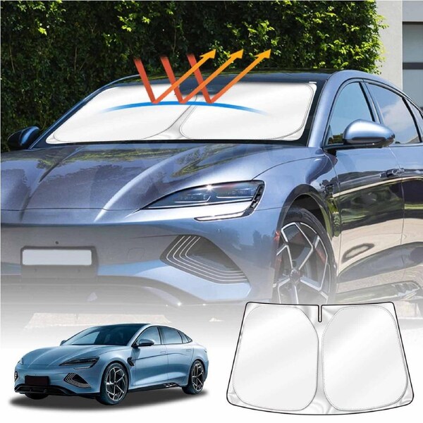 WindScreen Sun Shade for BYD Seal 2023-Onwards Blocks UV Rays Foldable Custom Wind Screen Sun Visor Protector