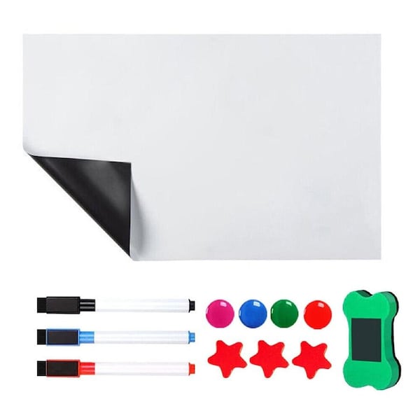 A3 Soft Magnetic Whiteboard For Fridge Plus 3 Markers An Eraser Memo Board