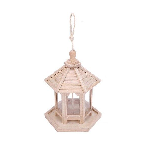 Hanging Bird Feeder Garden Wild Seed Container Outdoor Gazebo Shape Waterproof