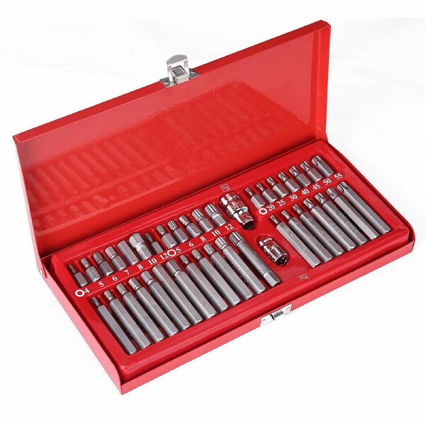 Allen Hex Key Star Bit Drive Socket Set Long Deep Torx Spline - 40pcs