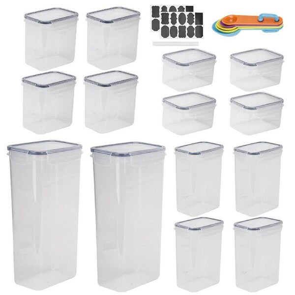 Airtight Food Storage Containers Set Kitchen Dry Food Pantry Canister Lid - 14x