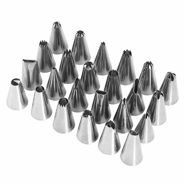 Icing Piping Nozzles Silicone Bag Ice Frosting Pastry Tips Cake Decorating - 27pcs