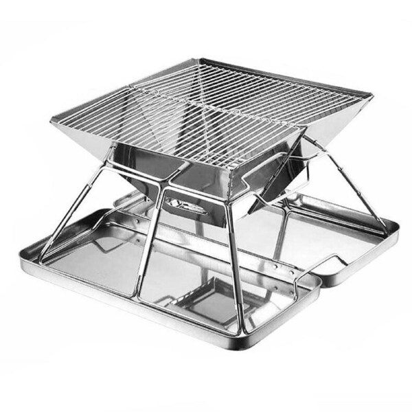BBQ Grill Charcoal Smoker Outdoor Yard Portable Camping Folding Steel Barbecue