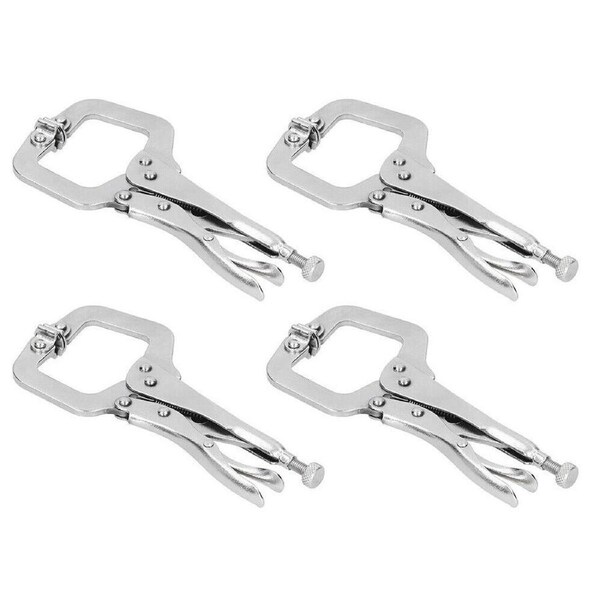 Welding Clamps Locking Plier Steel Heavy Duty Vice Grip 11in C-Clamp C Clamp - 4pcs