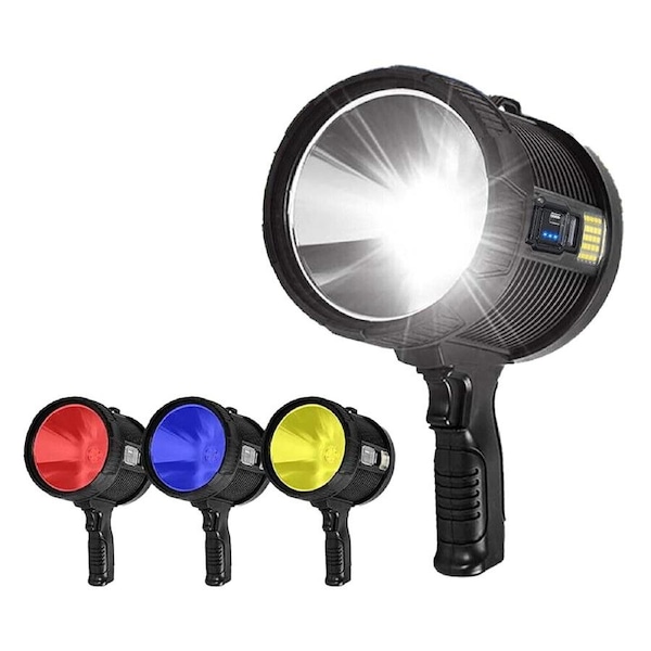 200000 Lumen LED Torch Flashlight Rechargeable Light Camping