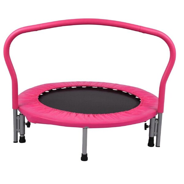 Mini Trampoline Handrail Cardio Training Fitness Equipment Super Elastic Set - 36in
