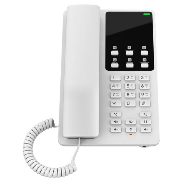 Grandstream Hotel Phone, 2 Line IP Phone, 2 SIP Accounts, HD Audio, Built In [GHP620W]