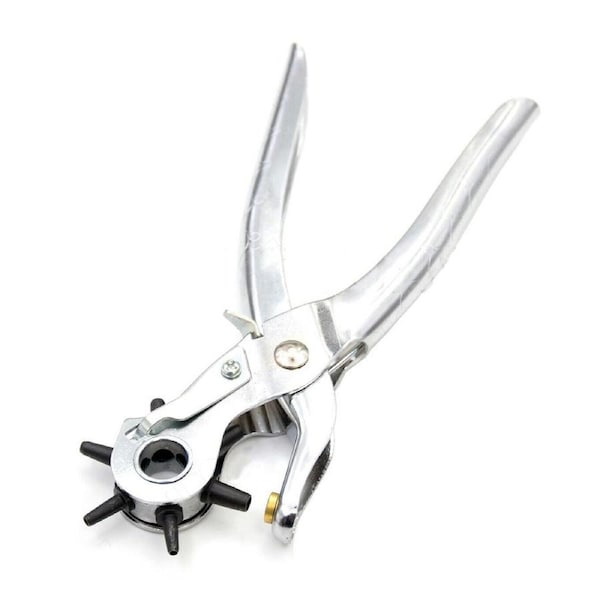 Leather Belt Eyelet Hole Punch Plier Puncher Craft Hand Tool Revolving - 2mm to 4mm