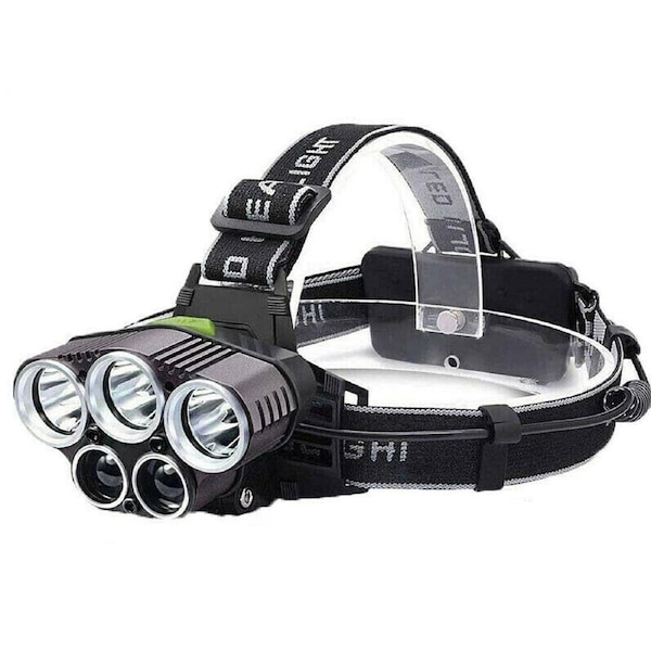 90000LM 5 Light 6 Mode Headlight Torch Rechargeable Flashlight Work Light
