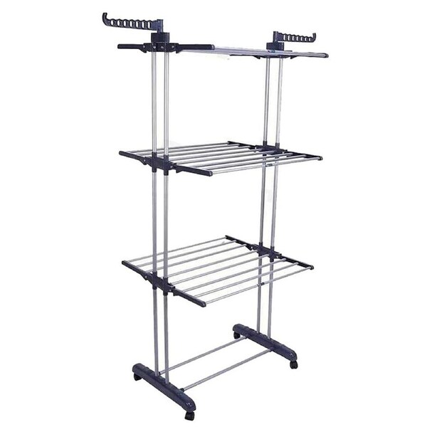 4 Tiers Foldable Garment Hanger Clothes Airer Drying Rack Laundry Support Horse