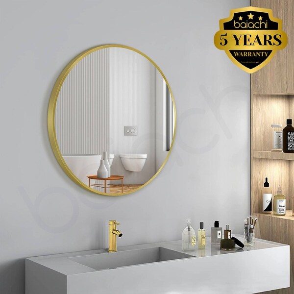Baiachi Otus Round 600mm Frame Mirror Brushed Gold