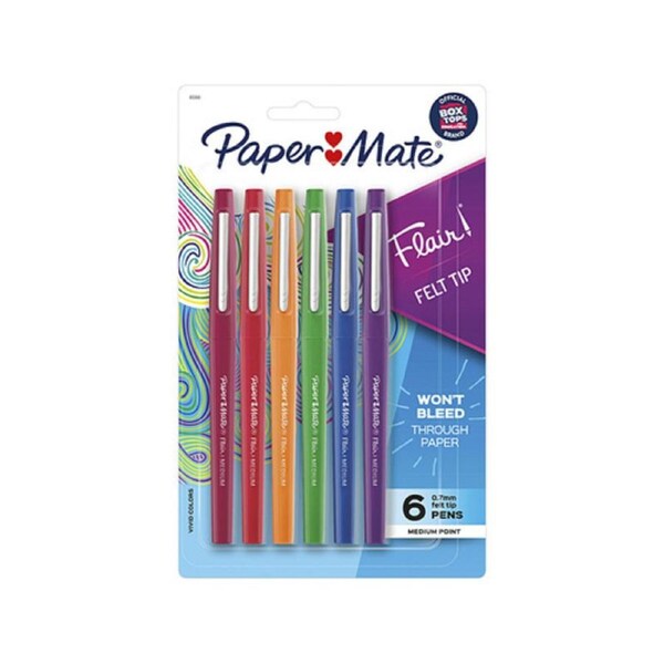 Paper Mate Flair FeltTip Pastl Pk6 Bx6