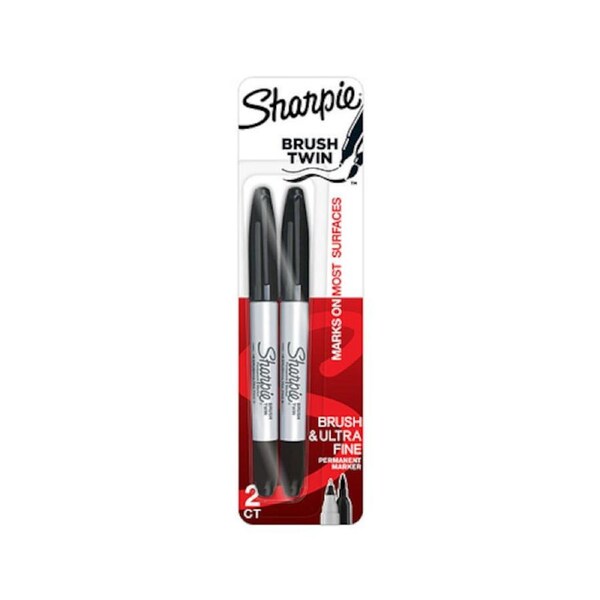 Sharpie Perm Mrk BruSharpie Twin Pk2 Bx6