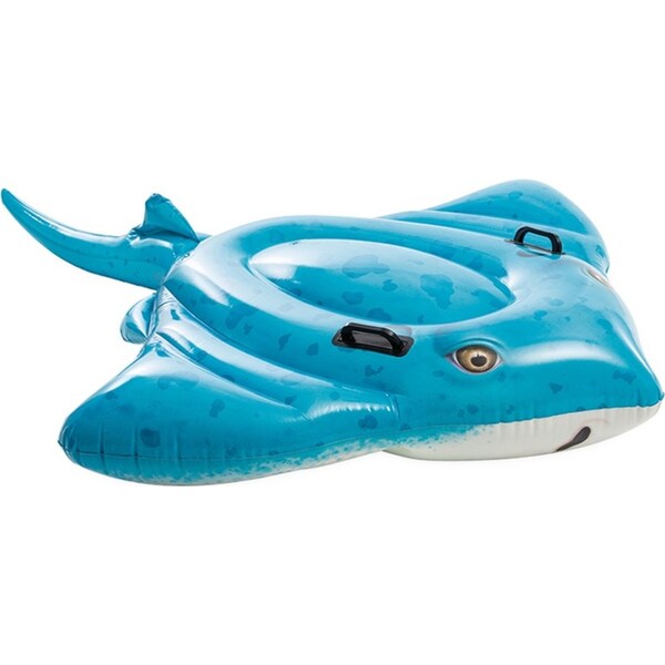 Intex Stingray Kids/Childrens Inflatable Ride-On Pool Toy w/ Handles Blue/White