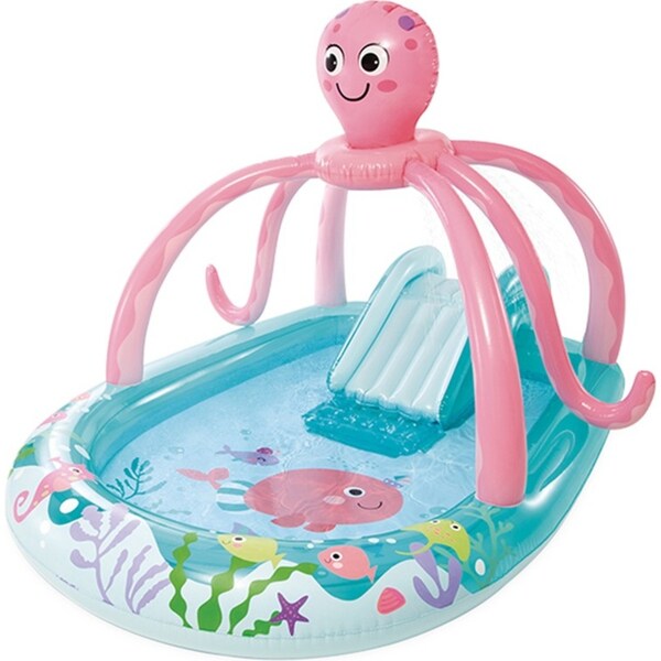 Intex Friendly Octopus Kids/Childrens Inflatable Pool Play Center Toy w/ Rings