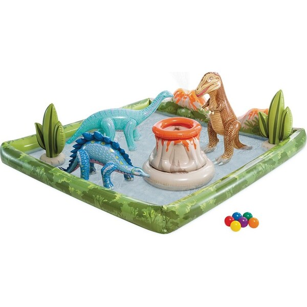 Intex Jurassic Adventure Kids/Childrens Inflatable Pool Play Center w/ Sprayer