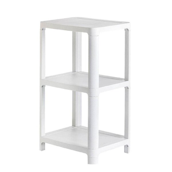 Vigar Klar Home Rectangular 3 Tier/Shelves Storage Organisation Unit Grey